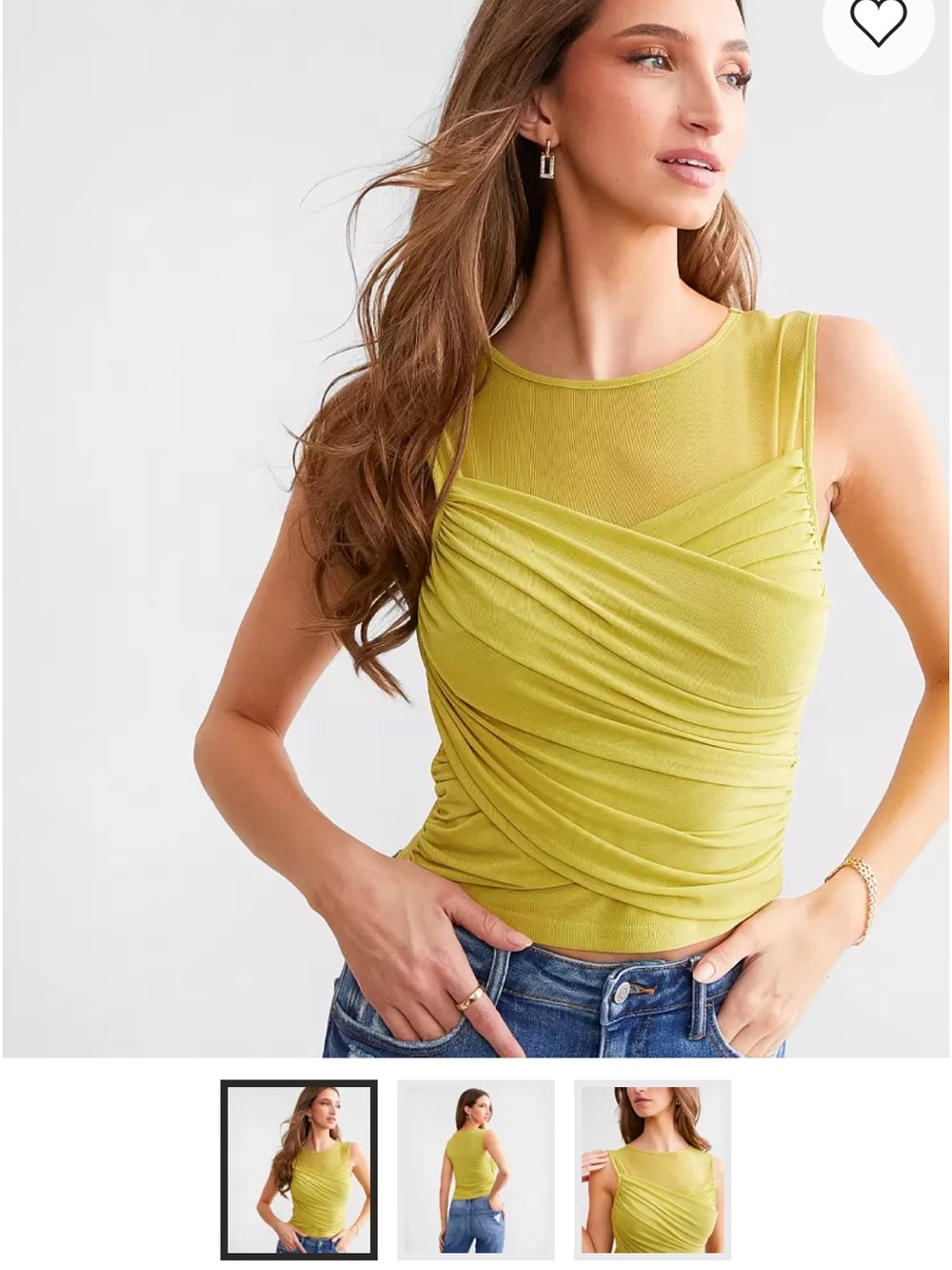NWT Willow & Root Ruched Surplice Tank Top, Size Small